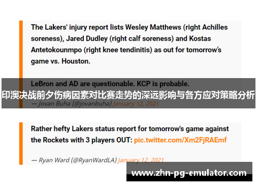印澳决战前夕伤病因素对比赛走势的深远影响与各方应对策略分析
